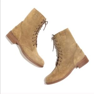 Madewell Suede Lace-Up Boots